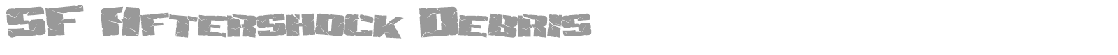 SF Aftershock Debris font preview